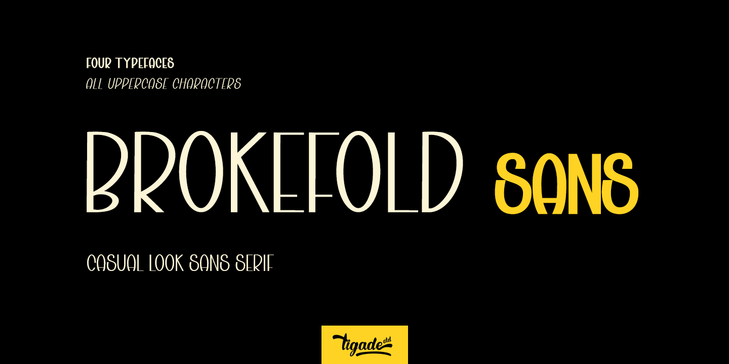 Пример шрифта Brokefold Sans Bold